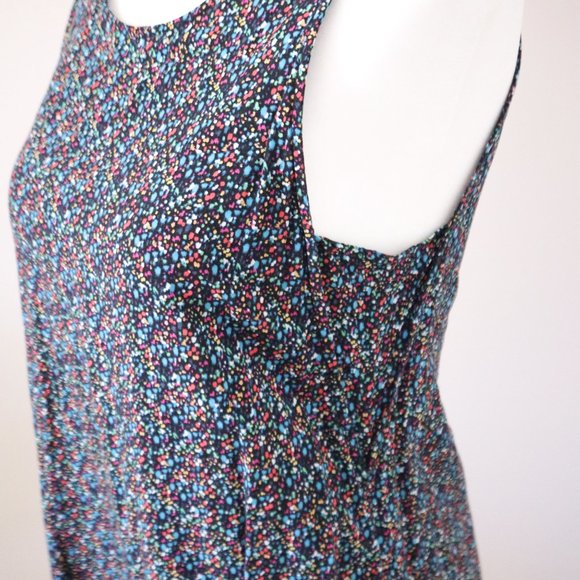 GAP Tie Back Black Multi Swing Dress XS - Picture 7 of 8